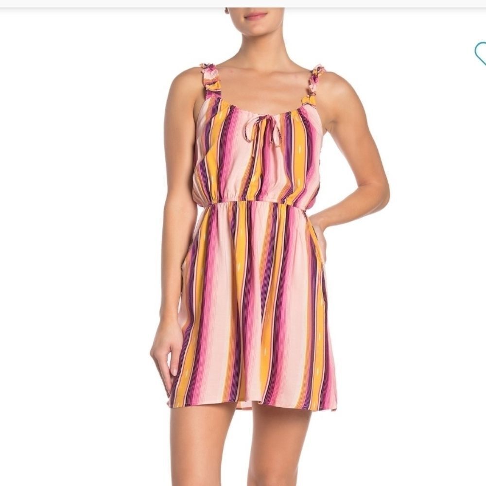 Bebop ruffled stripe dress, medium